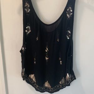 Free People  Black Blouse Size Small